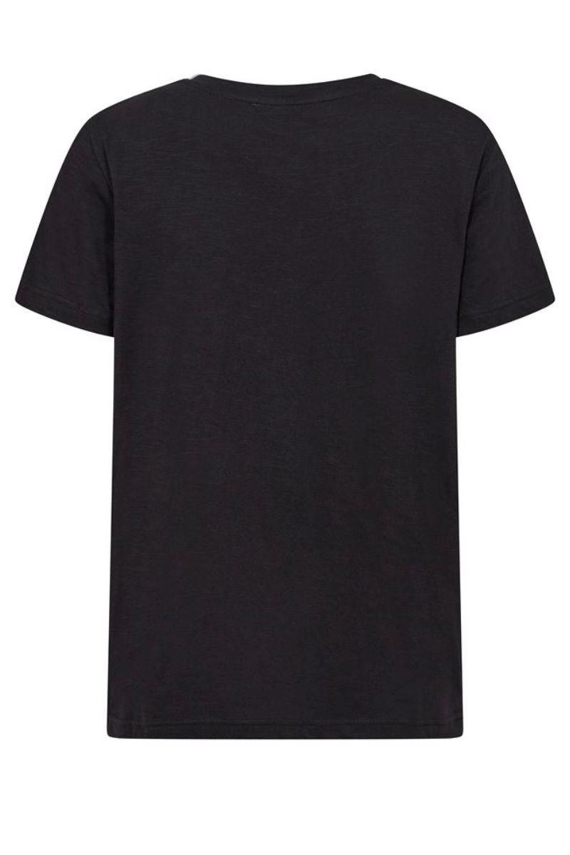 Wing O-SS Deco Tee | Black | T-Shirt fra Mos Mosh