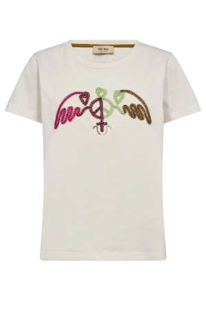 Wing O-SS Deco Tee | Sea Salt | T-Shirt fra Mos Mosh