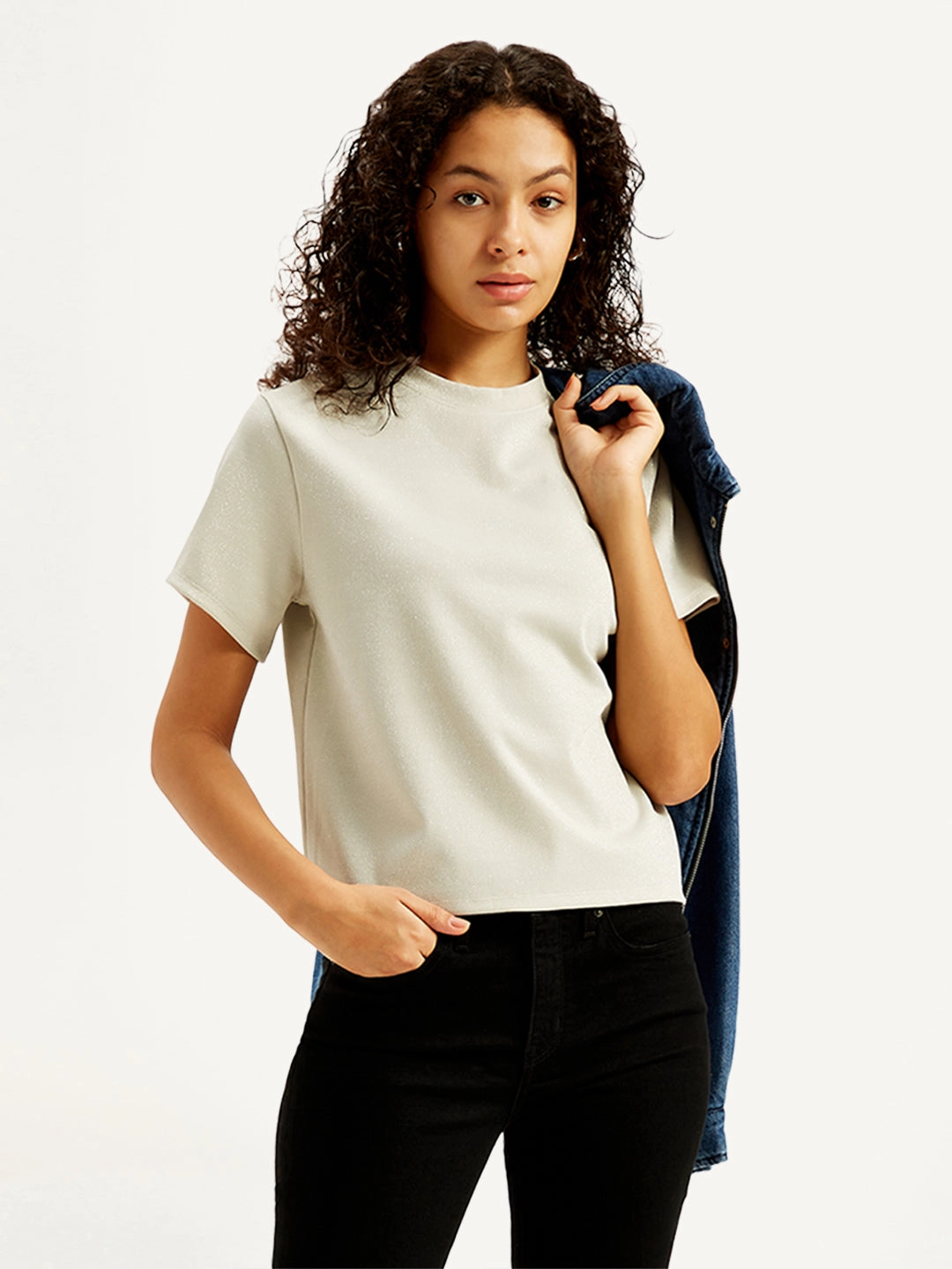 Women's Solid Regular Fit T-Shirt
