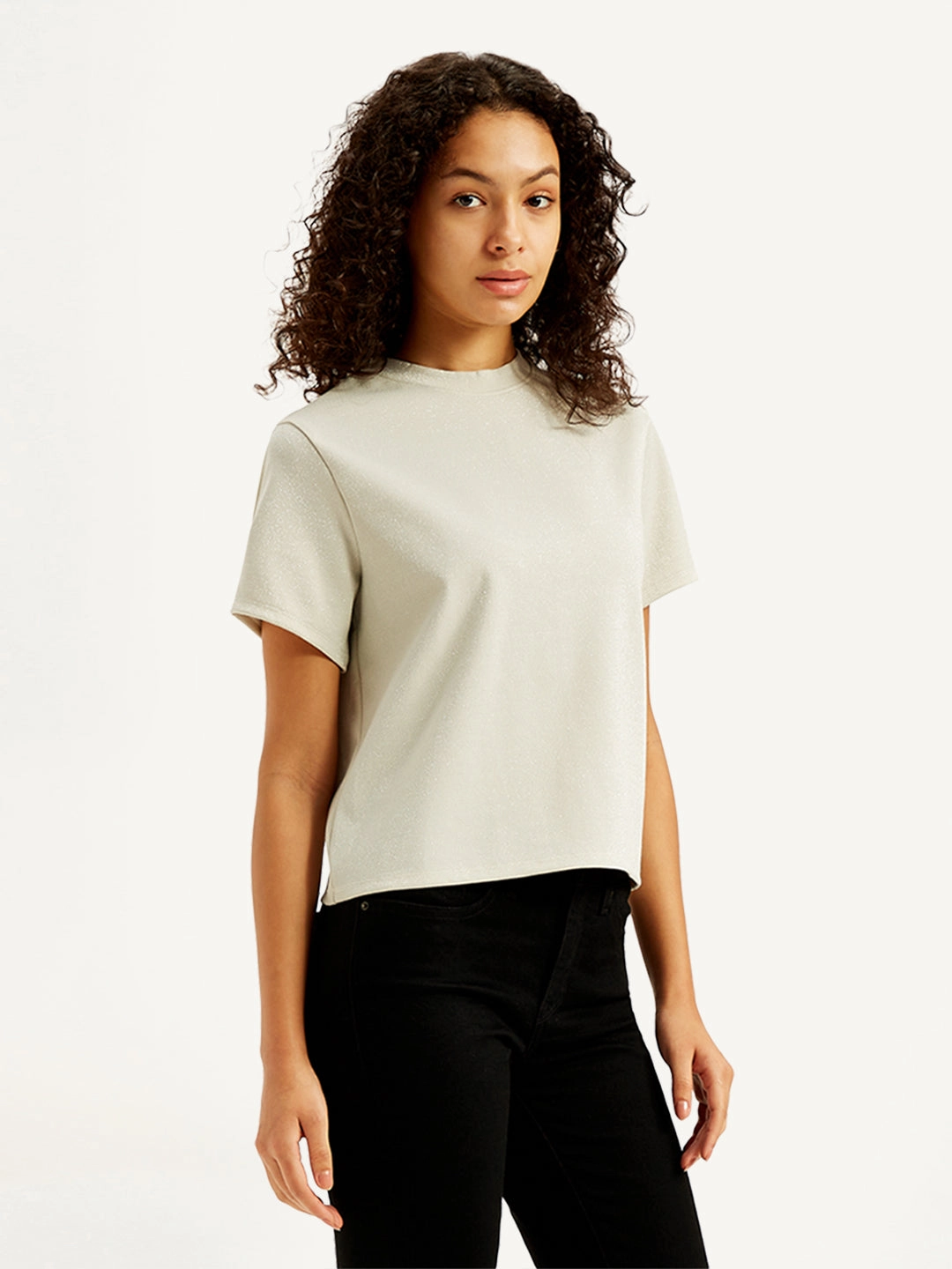 Women's Solid Regular Fit T-Shirt