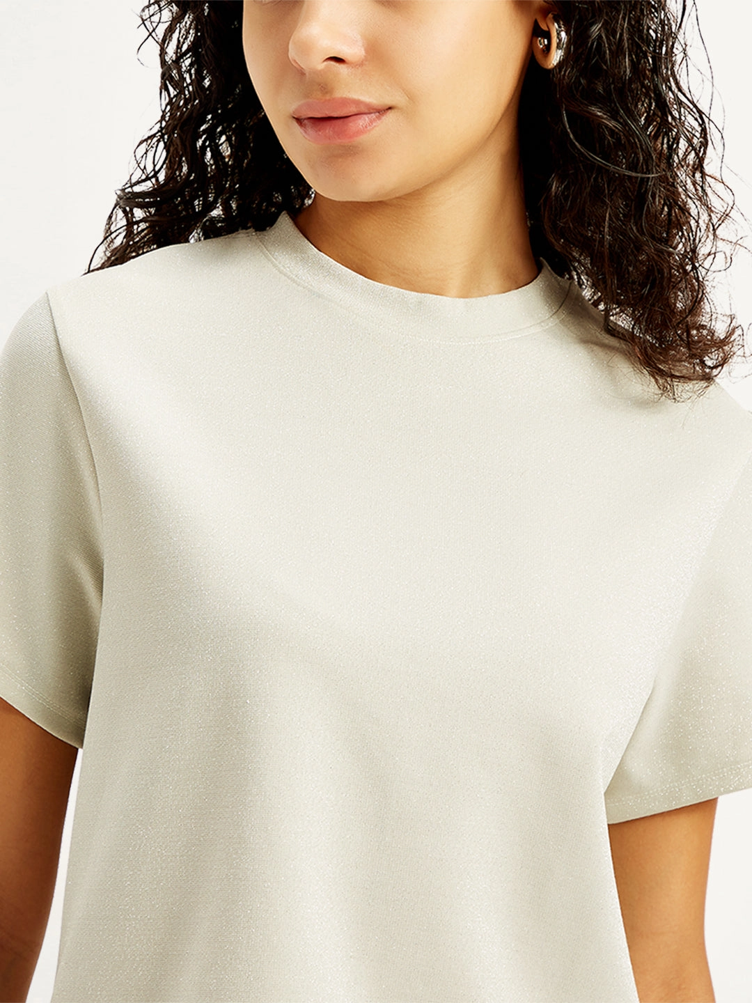 Women's Solid Regular Fit T-Shirt