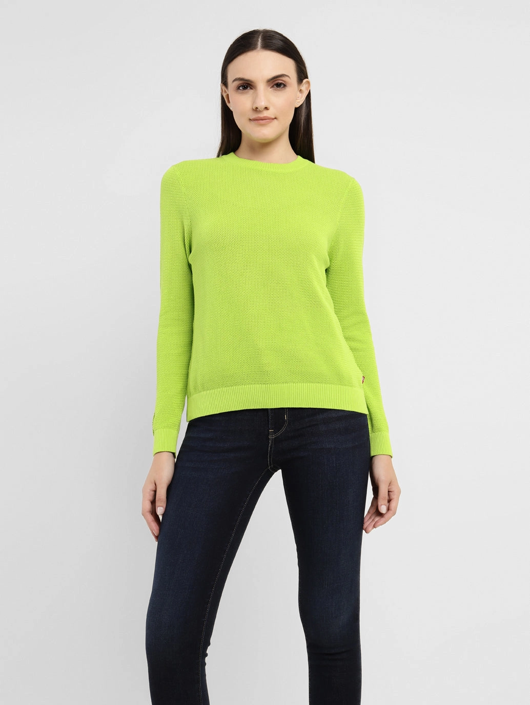 Women's Solid Round Neck Sweater