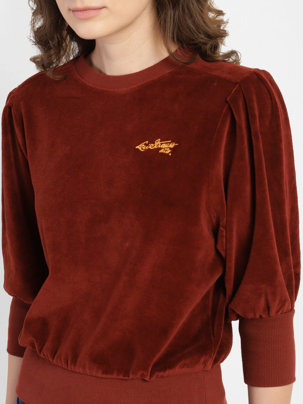 Women's Solid Round Neck Sweatshirt