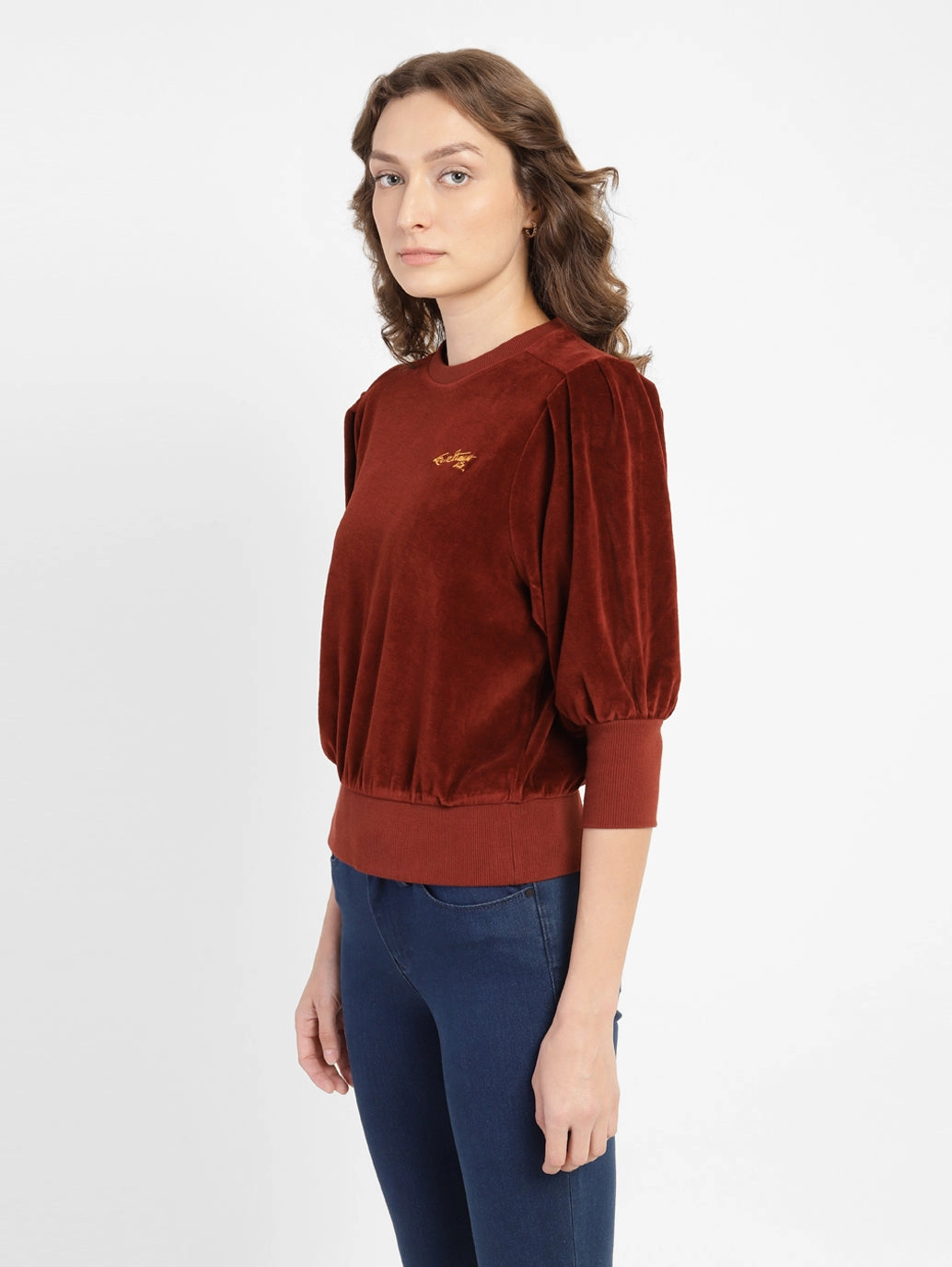 Women's Solid Round Neck Sweatshirt