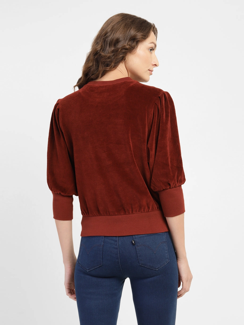 Women's Solid Round Neck Sweatshirt
