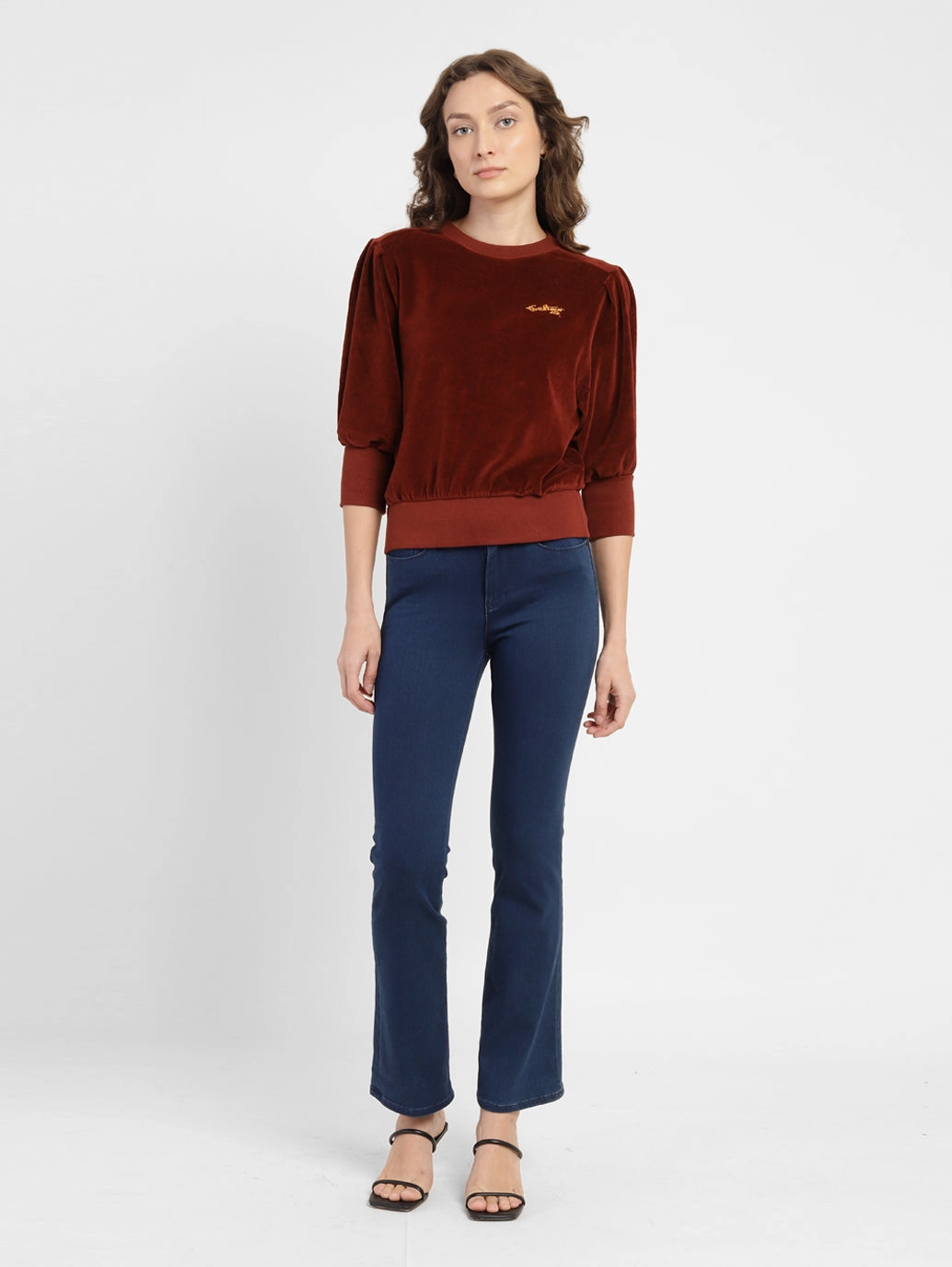 Women's Solid Round Neck Sweatshirt