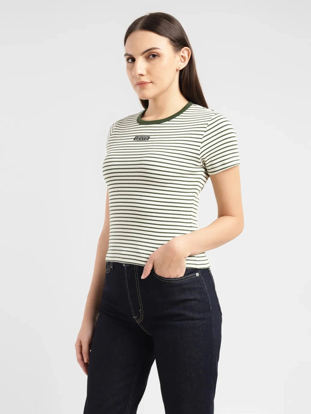 Women's Striped Crew Neck T-shirt