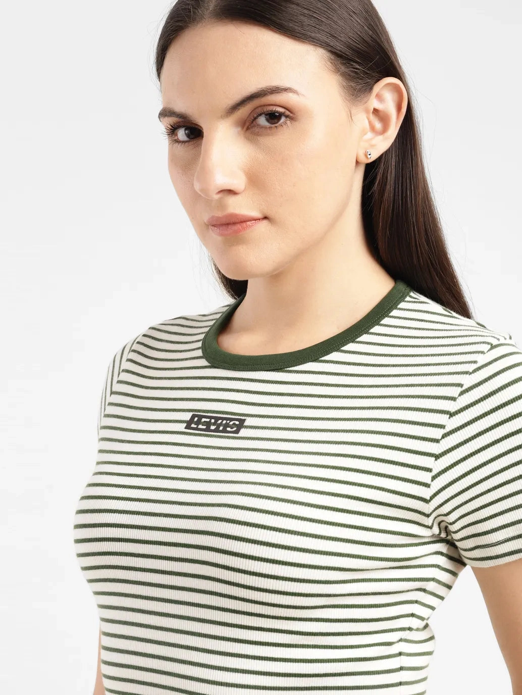 Women's Striped Crew Neck T-shirt