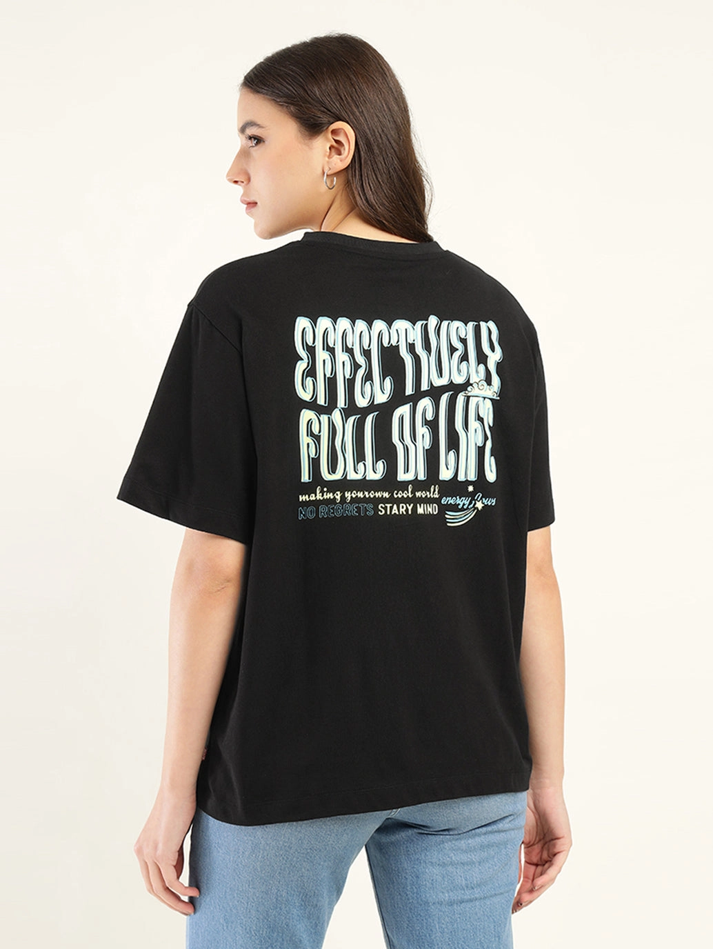 Women's Typographic Oversized T-Shirt