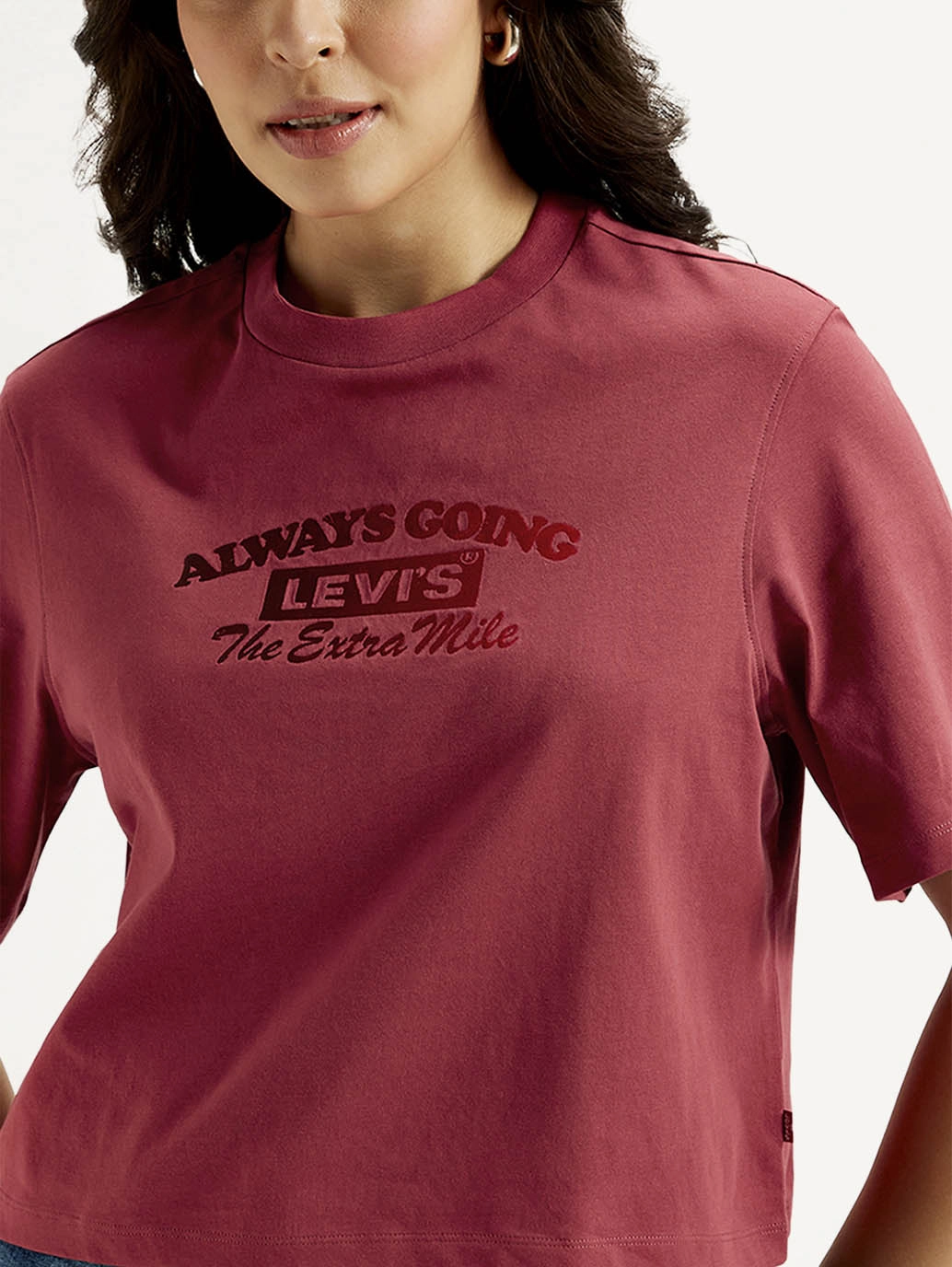 Women's Typographic Print Boxy T-shirt