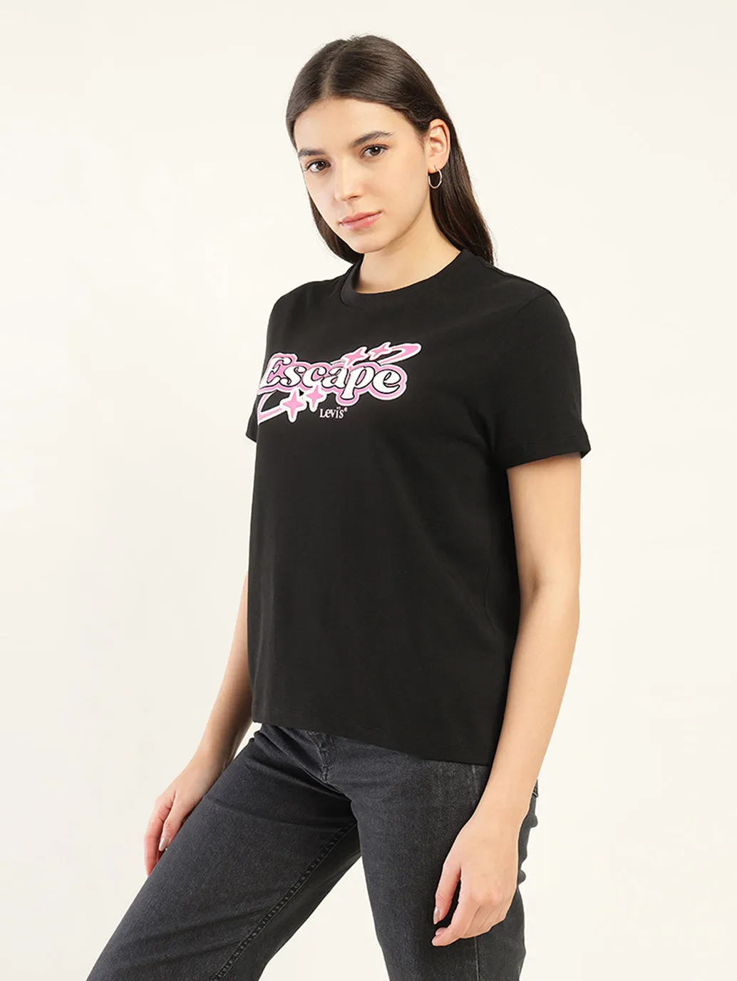 Women's Typography Relaxed Fit T-Shirt