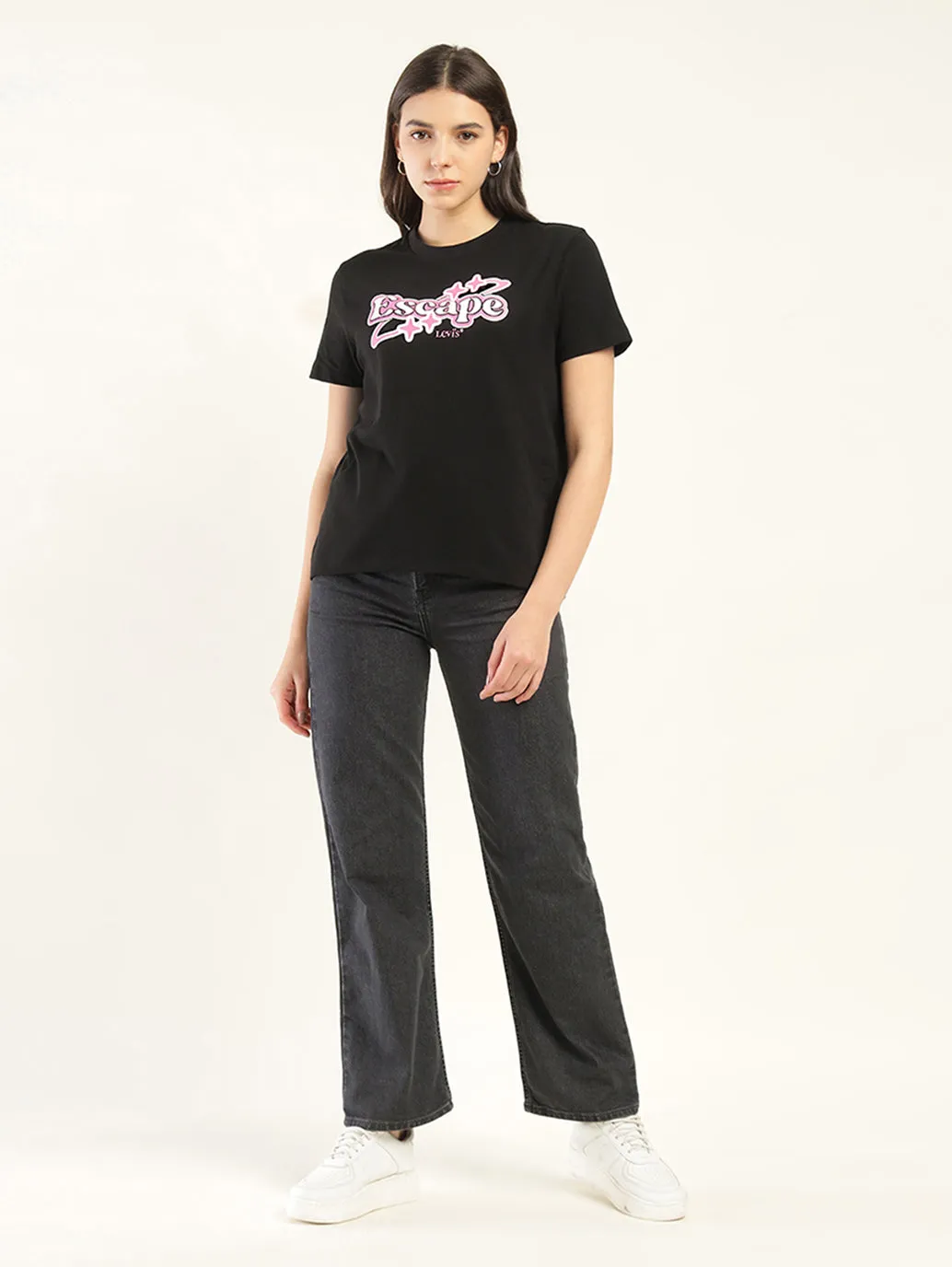 Women's Typography Relaxed Fit T-Shirt