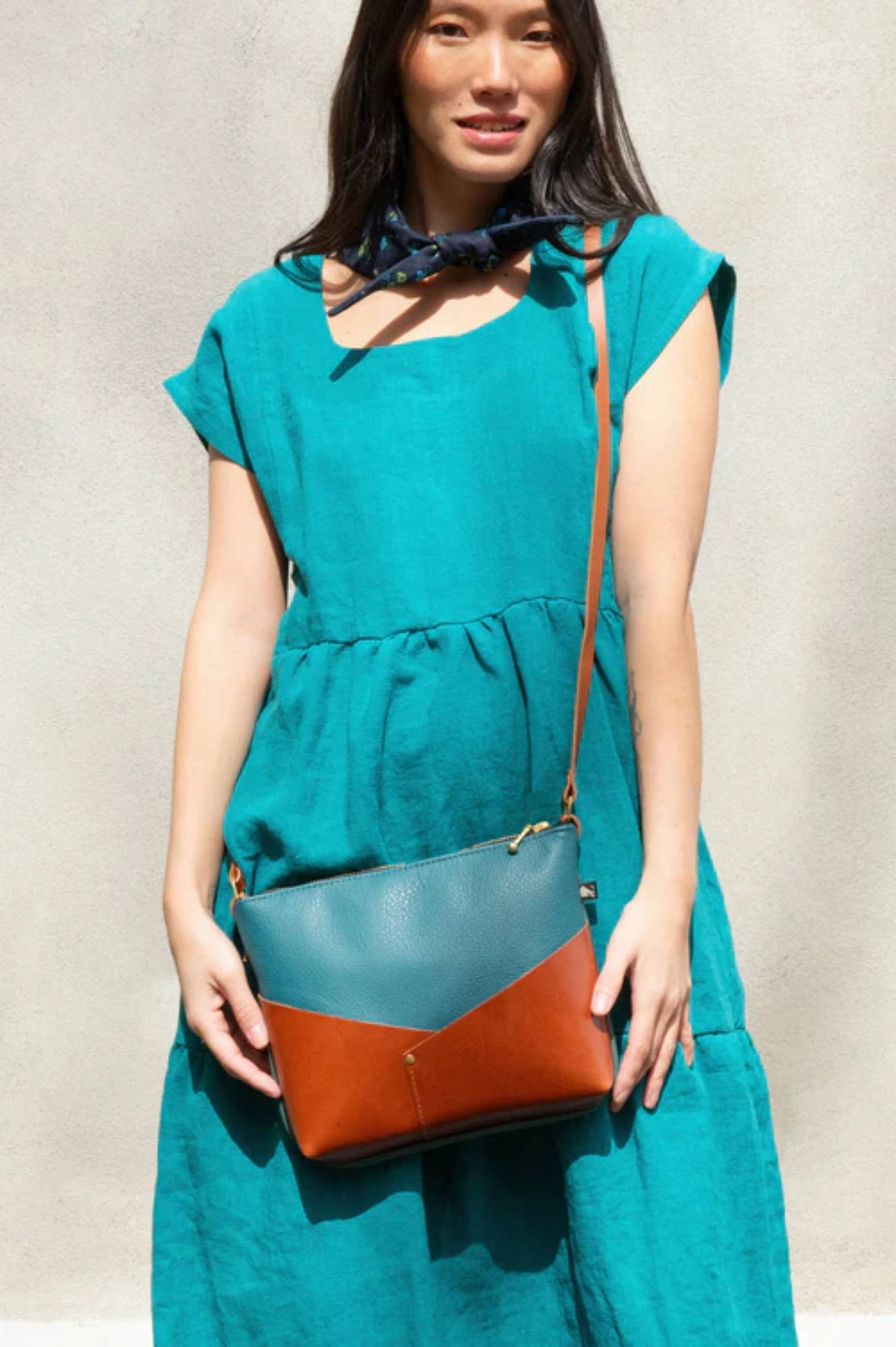 Woodstock Recycled Leather Shoulder Bag