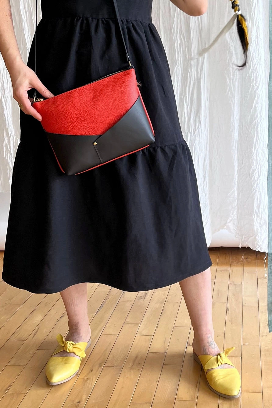 Woodstock Recycled Leather Shoulder Bag