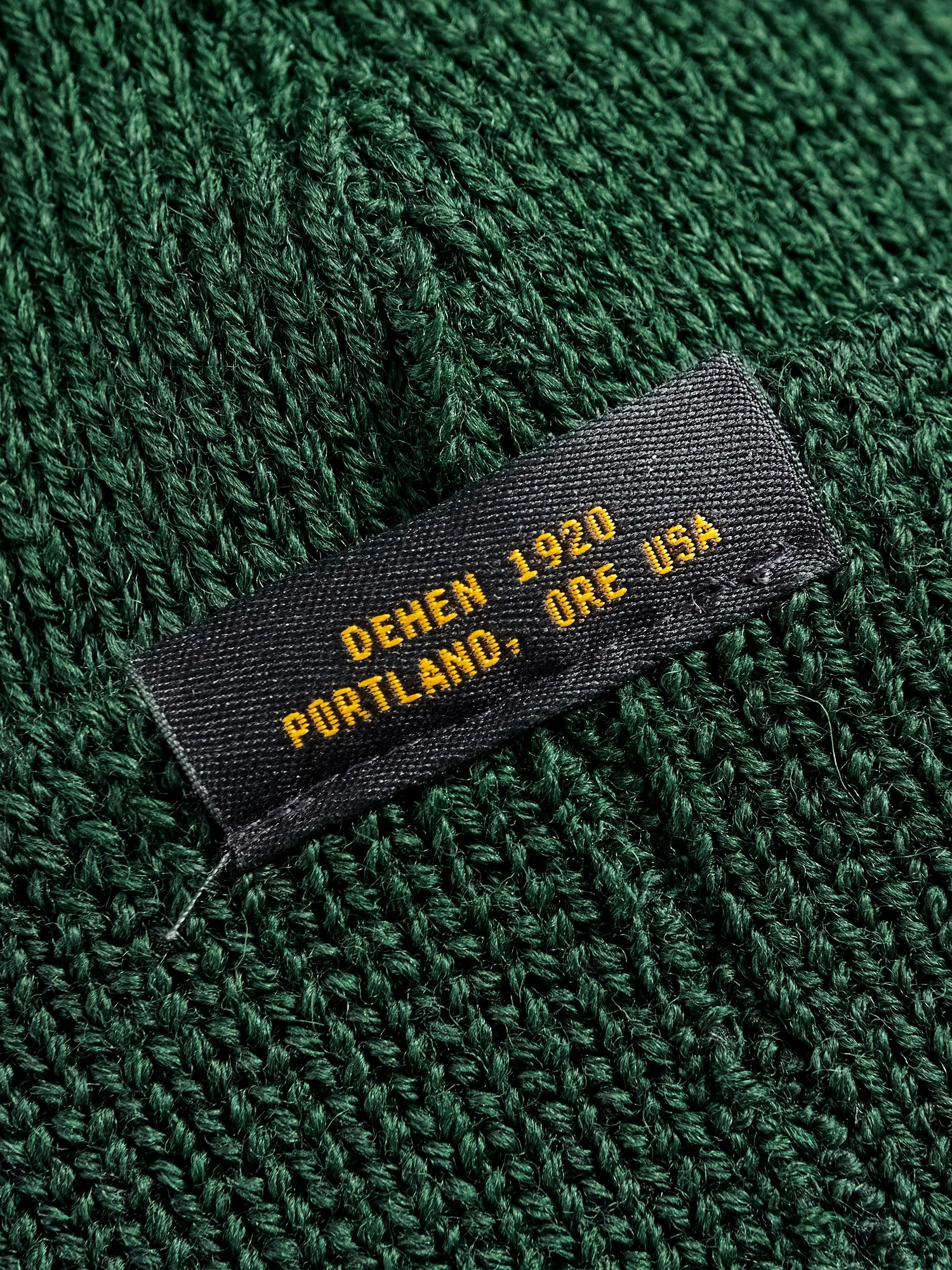 Wool Knit Watch Cap in Pine