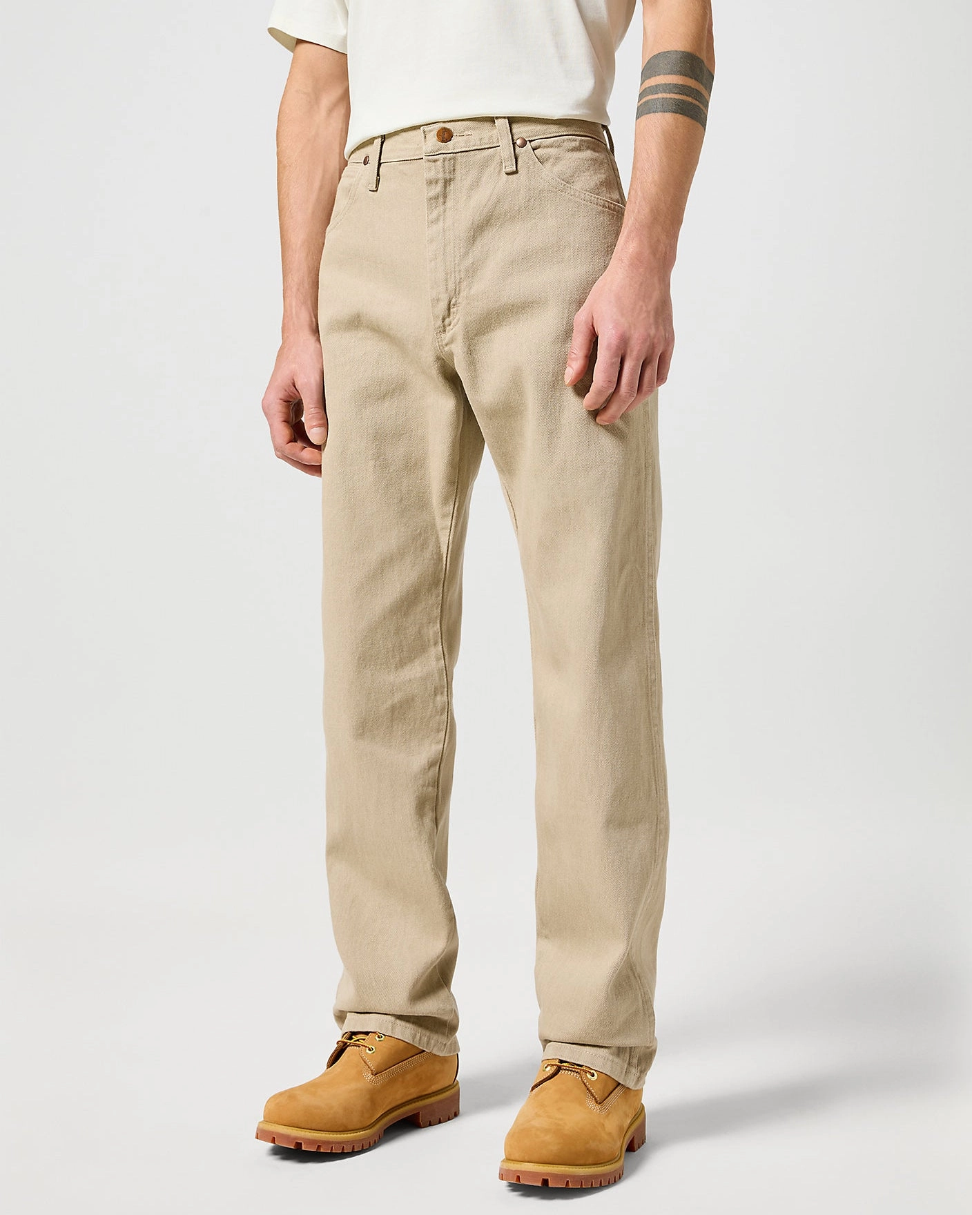 Wrangler 13MWZ Original Cowboy Cut Mens Jeans - Prewashed Tan