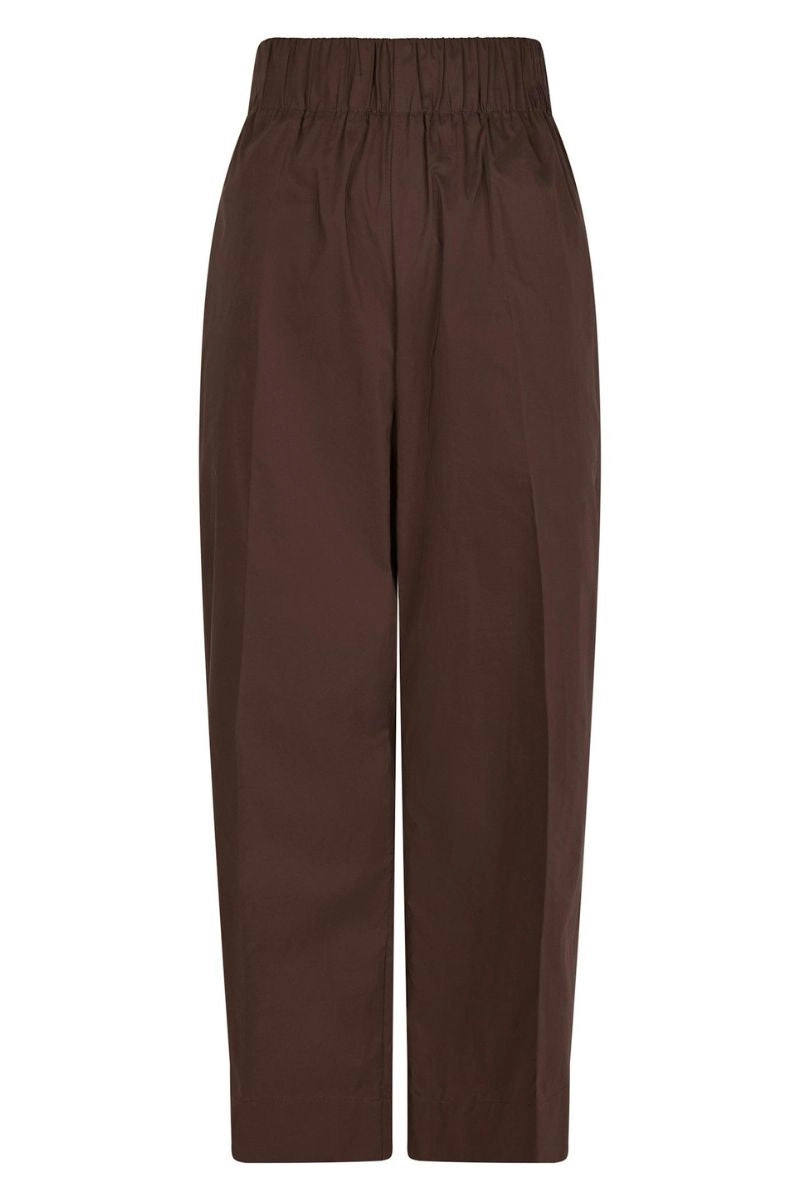 Yana Poplin Pants | Dark Brown | Bukser fra Neo Noir