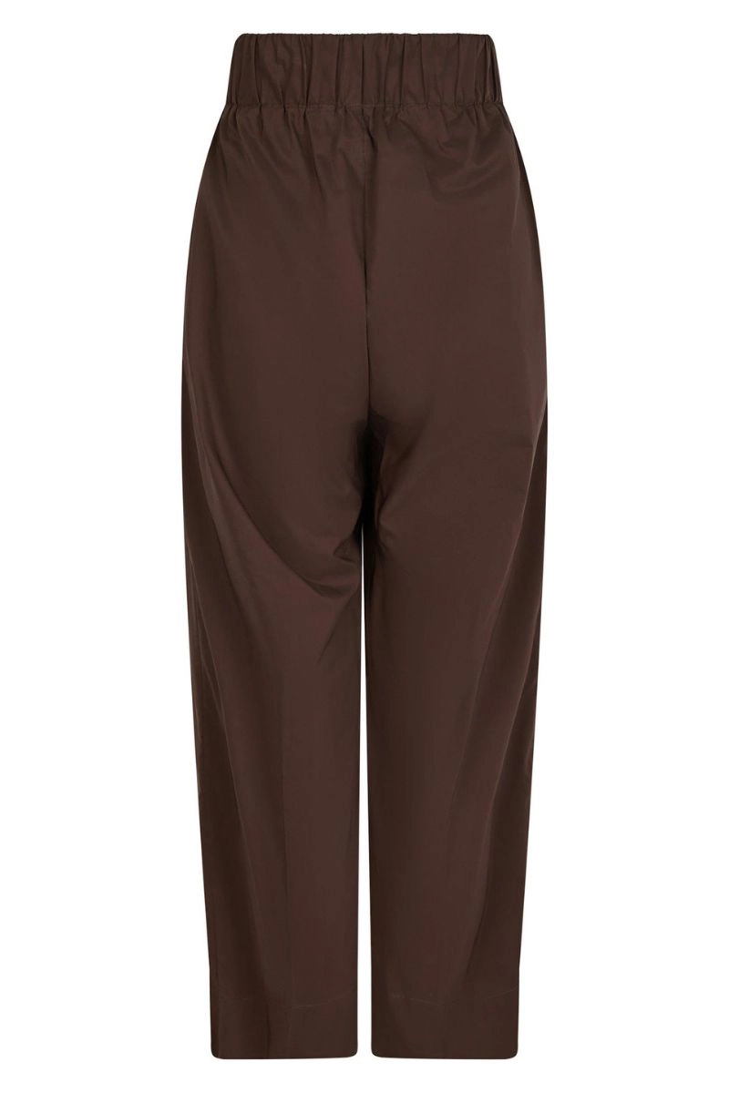 Yana Poplin Pants | Dark Brown | Bukser fra Neo Noir