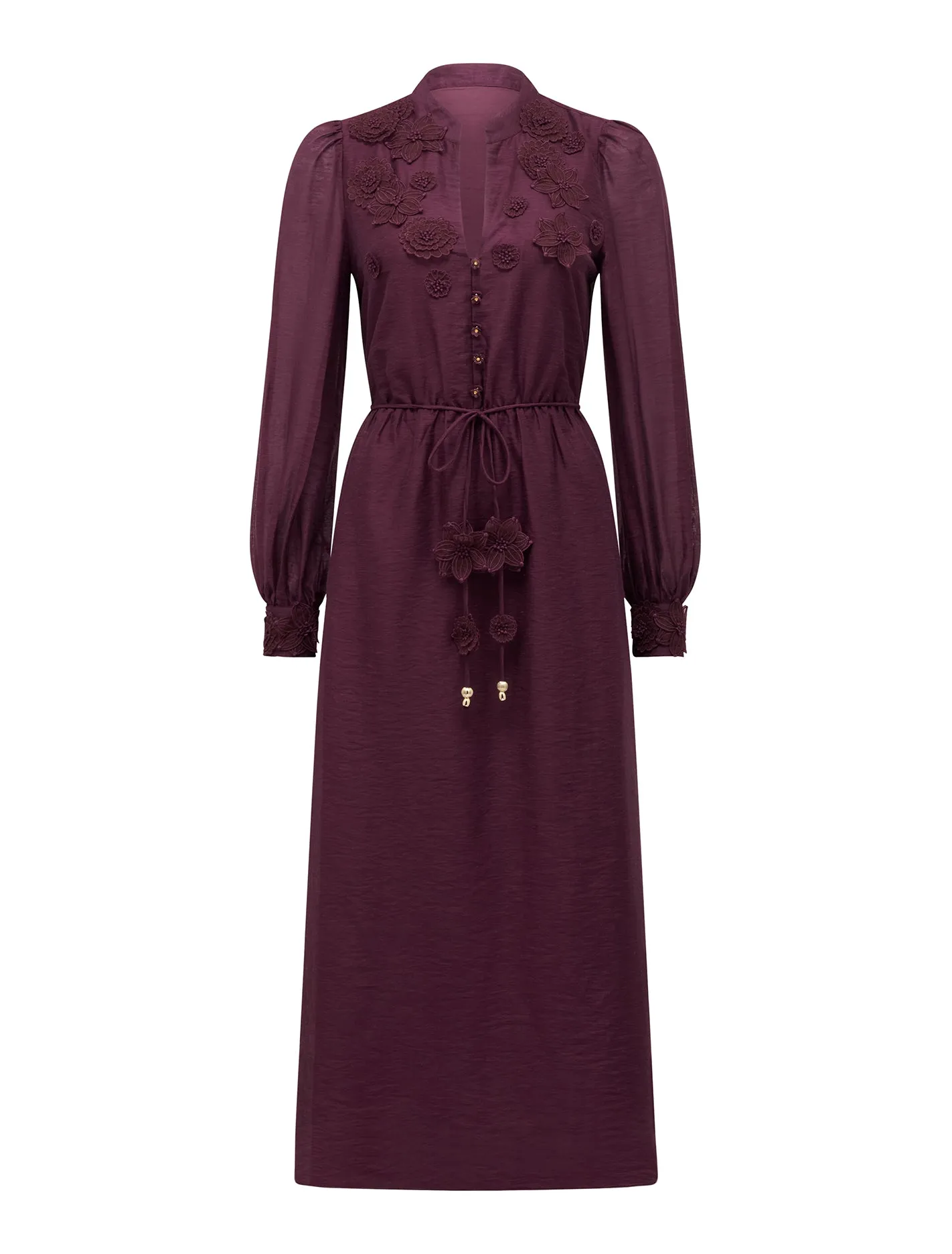 Yasmin Floral Applique Midi Dress