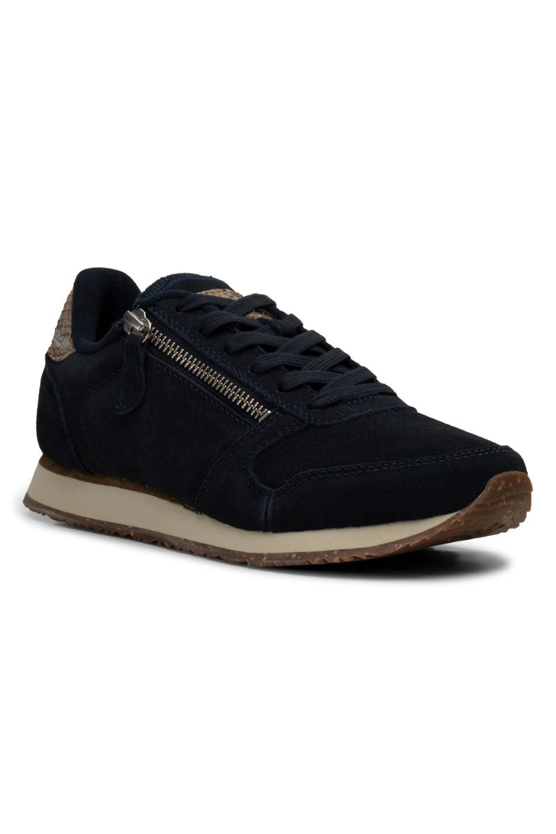 Ydun Suede Zipper | Dark Navy | Sneakers fra Woden