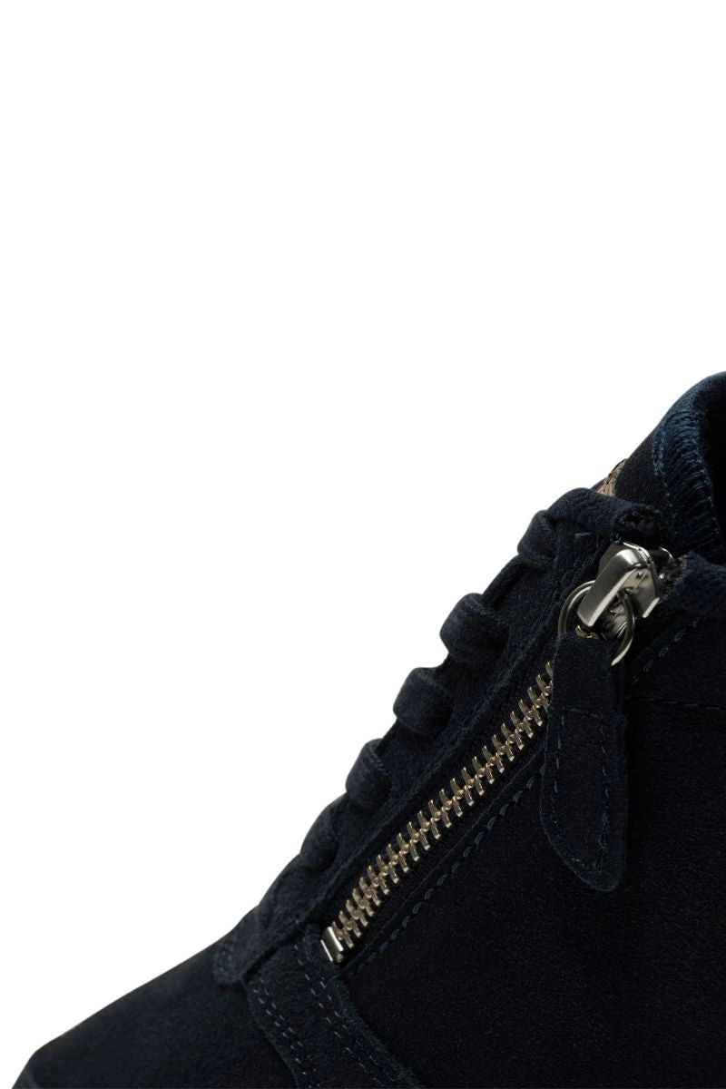 Ydun Suede Zipper | Dark Navy | Sneakers fra Woden