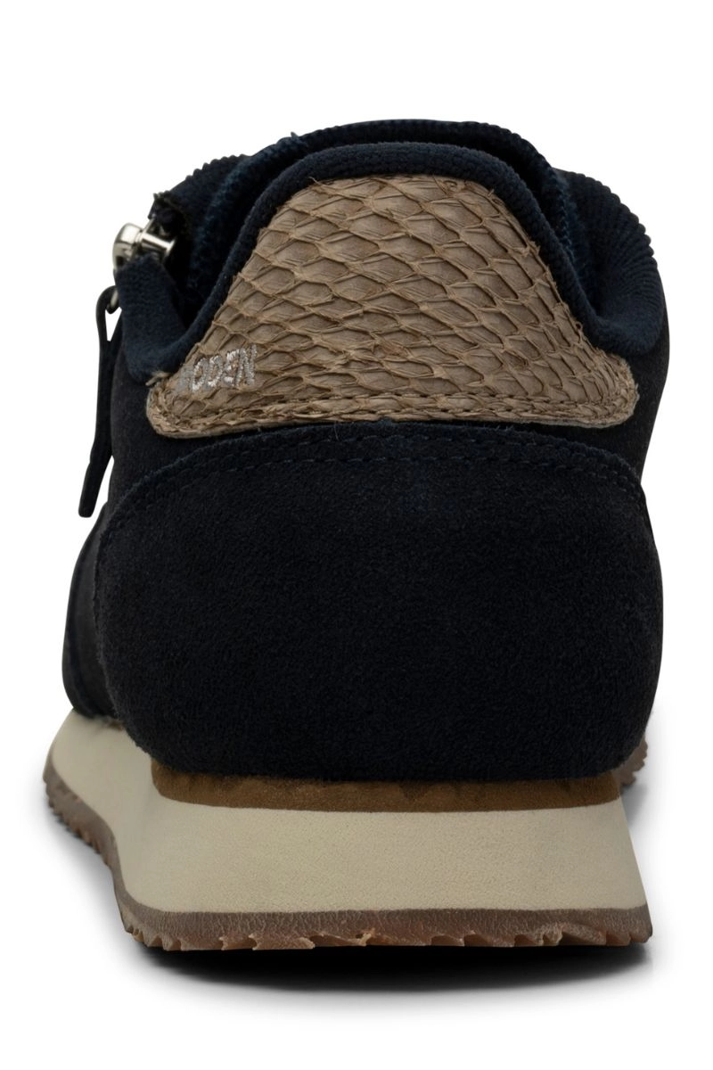 Ydun Suede Zipper | Dark Navy | Sneakers fra Woden