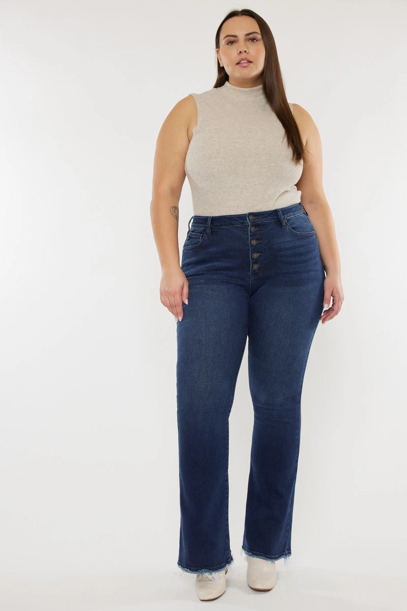 Yvette High Rise Flare Jeans (Plus Size)