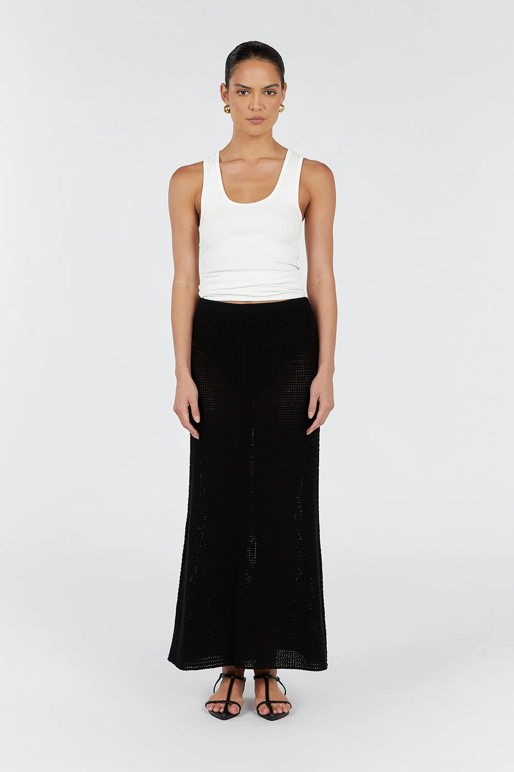ZADIE BLACK CROCHET SKIRT