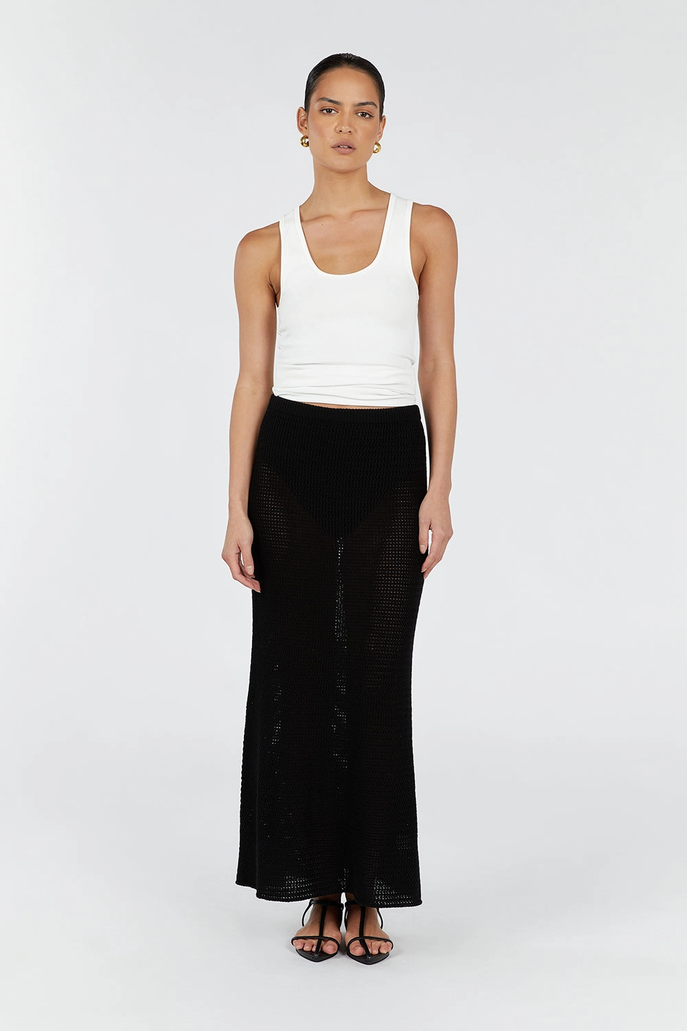 ZADIE BLACK CROCHET SKIRT