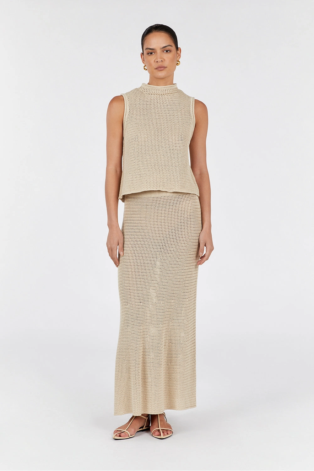 ZADIE NATURAL CROCHET SKIRT