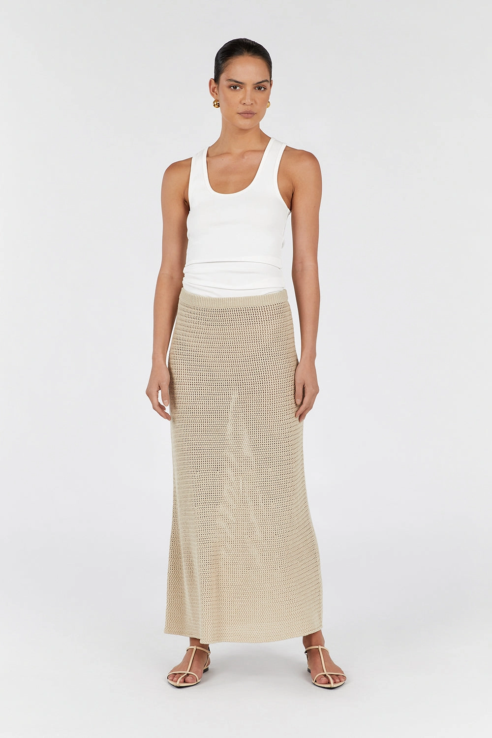 ZADIE NATURAL CROCHET SKIRT
