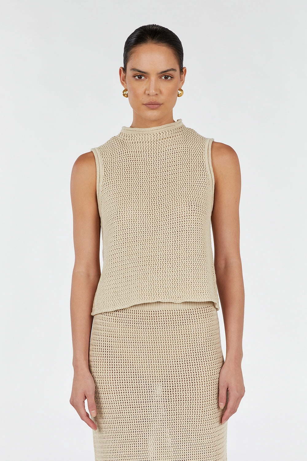 ZADIE NATURAL CROCHET TANK