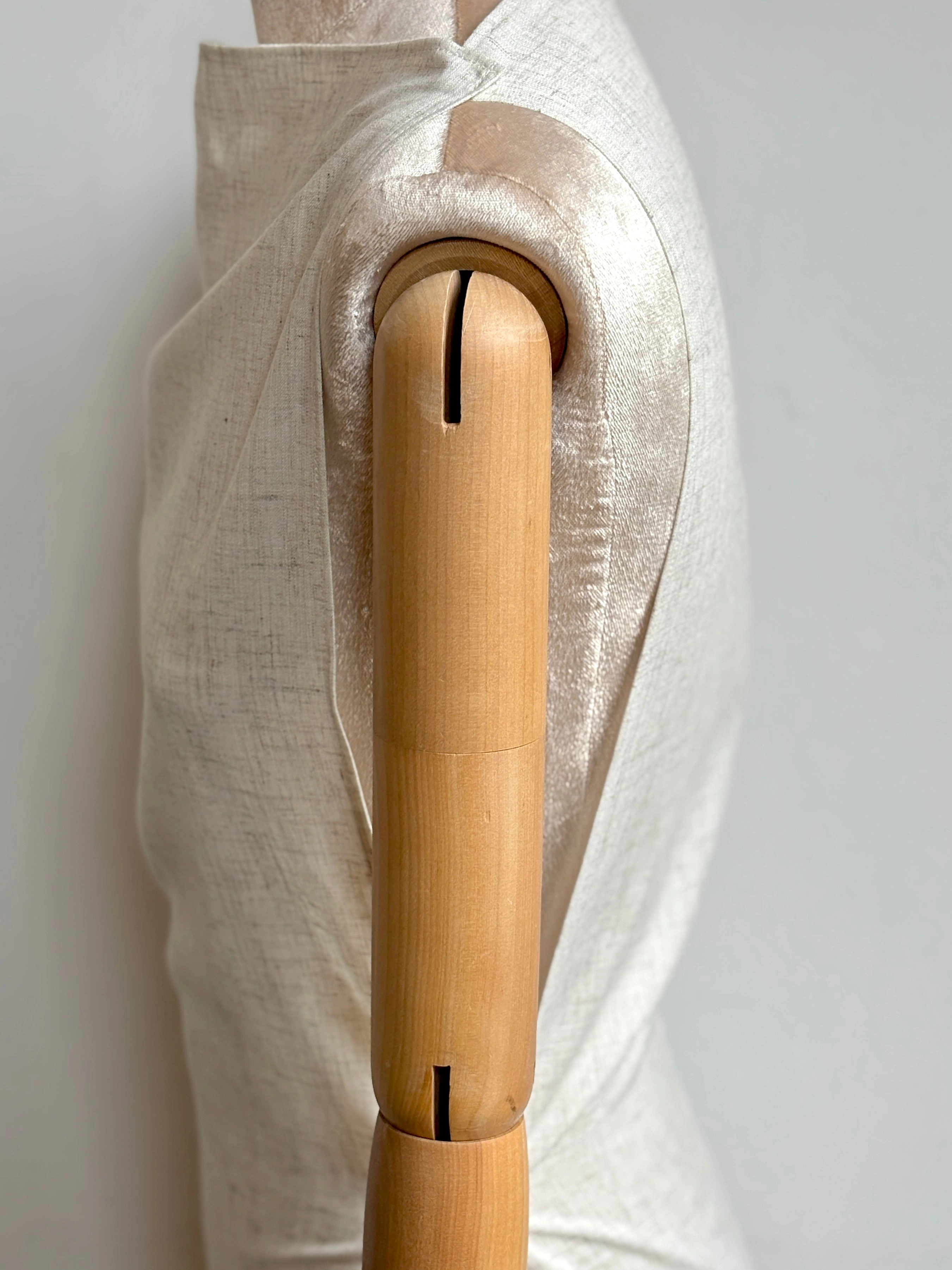 Zero-Waste Dress in Oatmeal Linen
