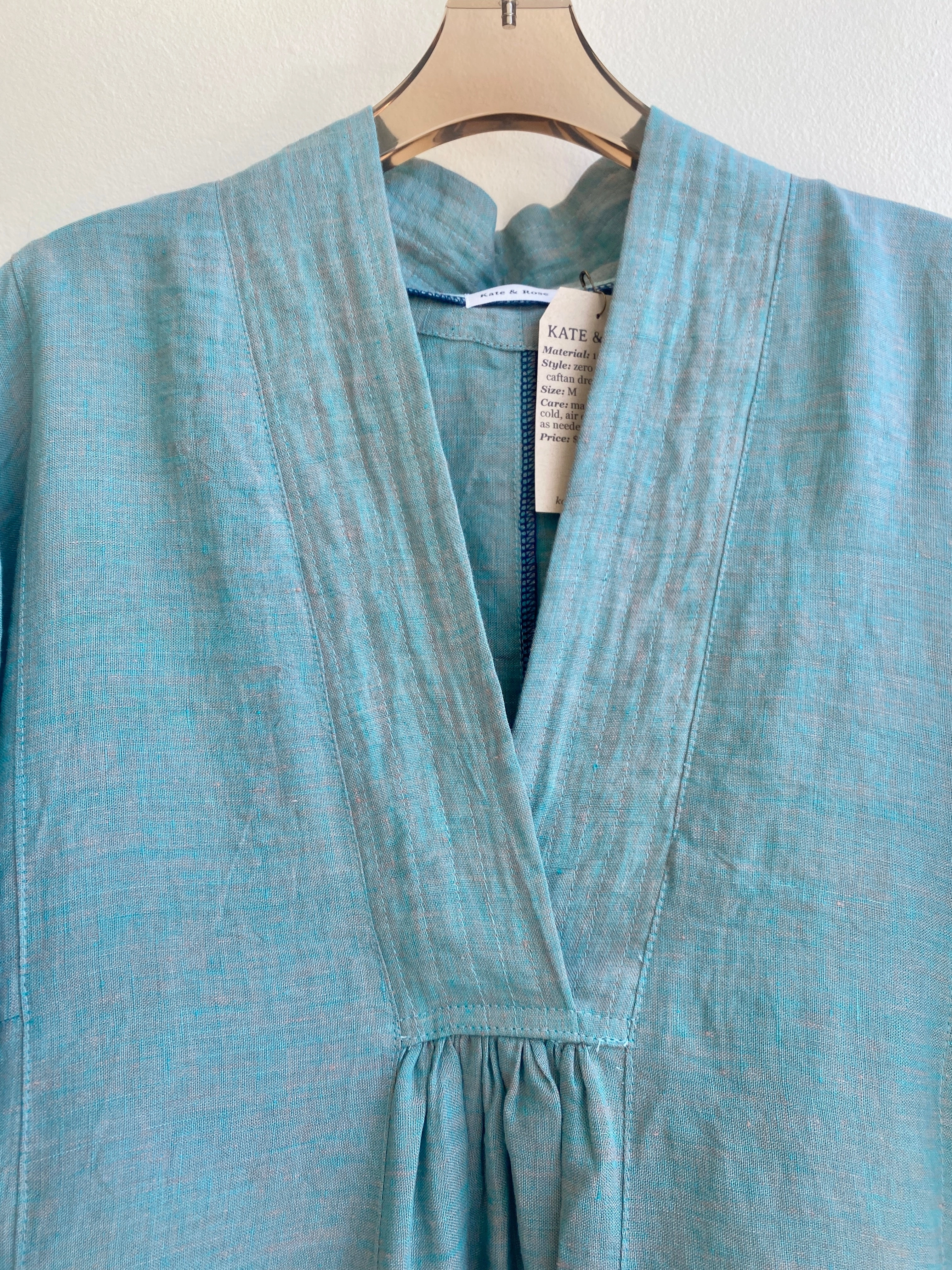 Zero Waste Pale Blue Caftan Dress